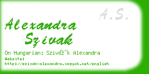 alexandra szivak business card